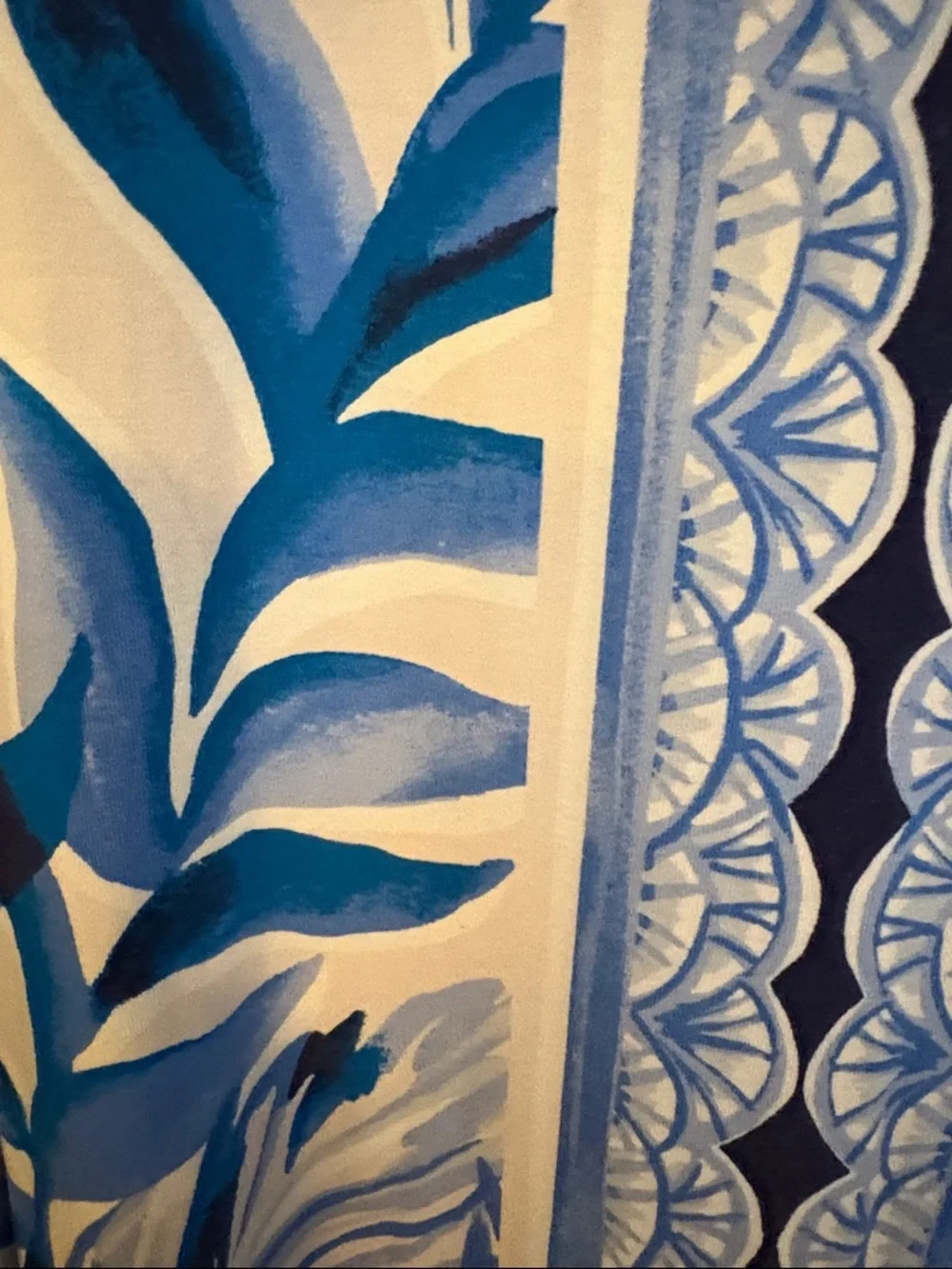 Lilly Pulitzer Blue & White Leaf-Print Tunic dress- XL excellent condition - Picture 3 of 4